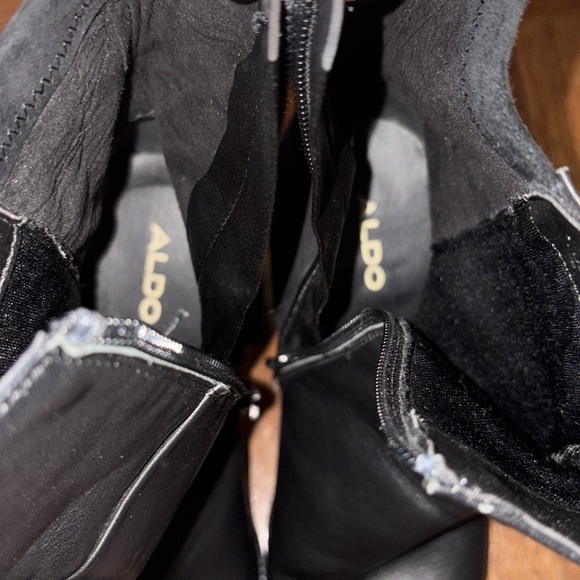 Aldo black patent Leather and Suede Boots size 9 - Picture 7 of 8